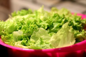 Green and white lettuce